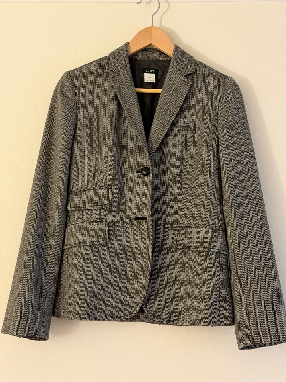 J Crew wool blazer herringbone
